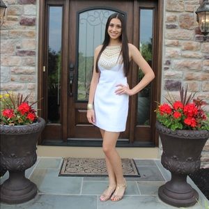 Lilly Pulitzer white and gold dress